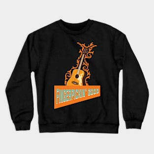 Funny Retro Acoustic Guitar Graphic Design and Guitarist Crewneck Sweatshirt